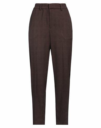 Emma & Gaia Woman Pants Brown Polyester, Viscose, Elastane Cover