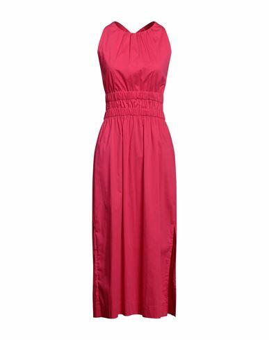 Semicouture Woman Maxi dress Magenta Cotton, Polyamide, Elastane Cover