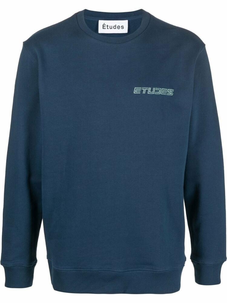 Etudes embroidered-logo sweatshirt - Blue Cover