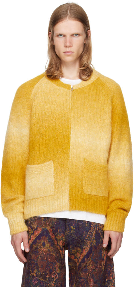 Sunflower Yellow Ombre Cardigan Cover