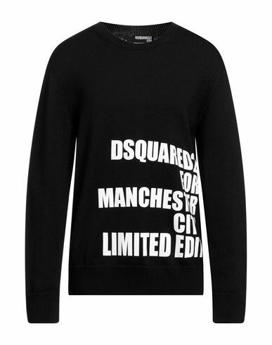 Dsquared2 Man Sweater Black Wool Cover