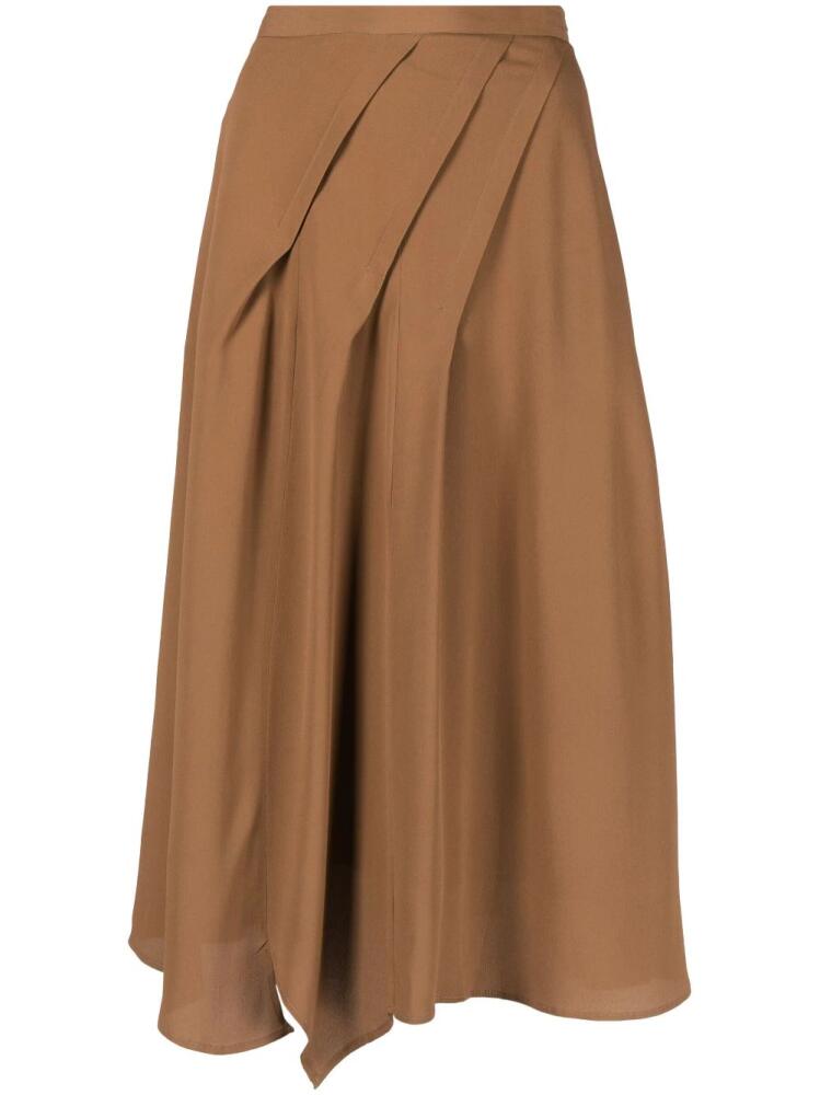 Blanca Vita draped midi skirt - Brown Cover