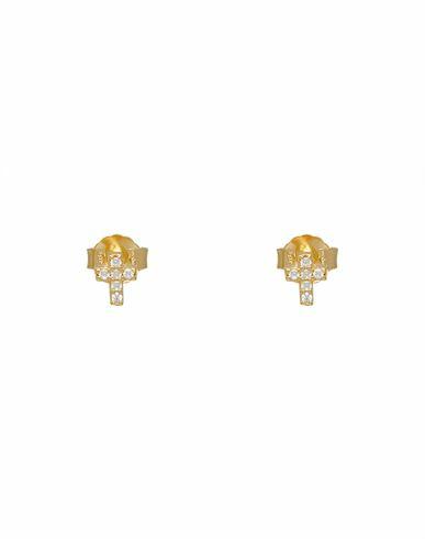 Kurshuni Cross Earrings Woman Earrings Gold 925/1000 Silver, Cubic zirconia Cover