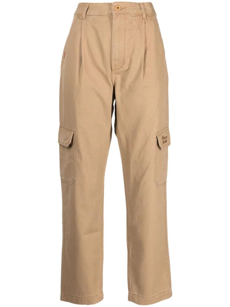 CHOCOOLATE logo-embroidered straight-leg trousers - Brown Cover