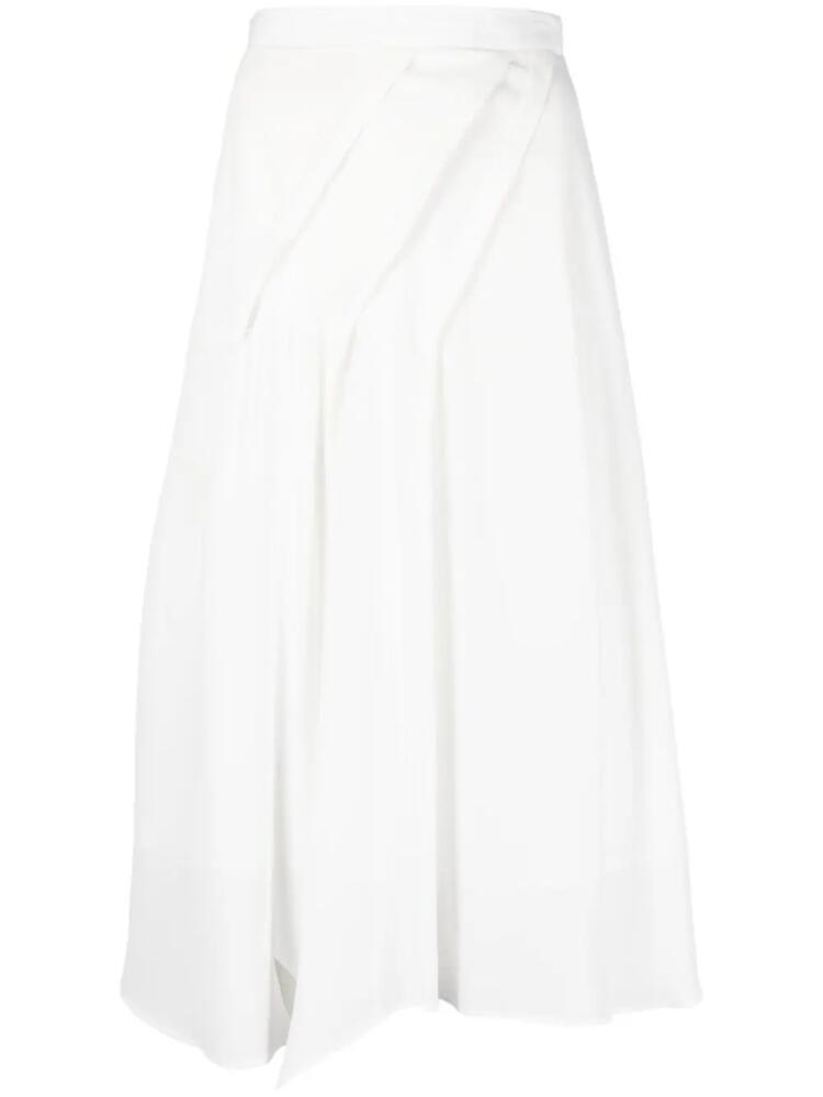 Blanca Vita draped midi skirt - White Cover