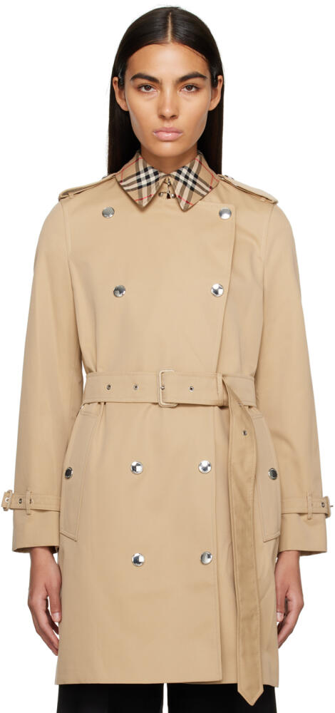 Burberry Beige Check Trench Coat Cover