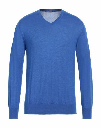 Thomas Reed Man Sweater Azure Wool, Silk Cover