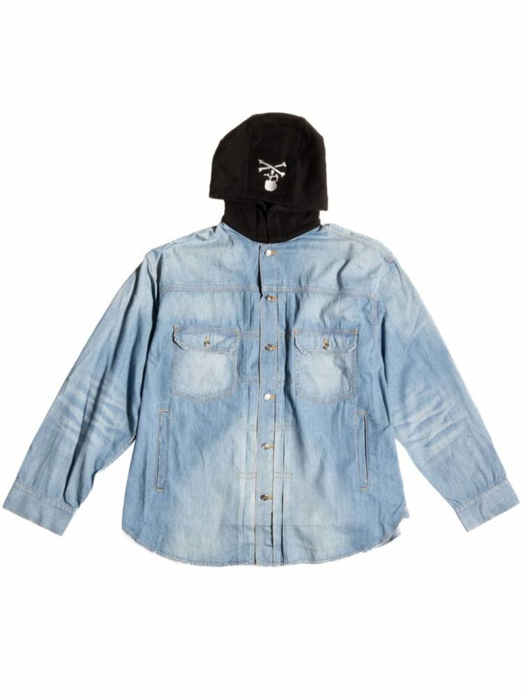 Mastermind World hooded denim shirt - Blue Cover