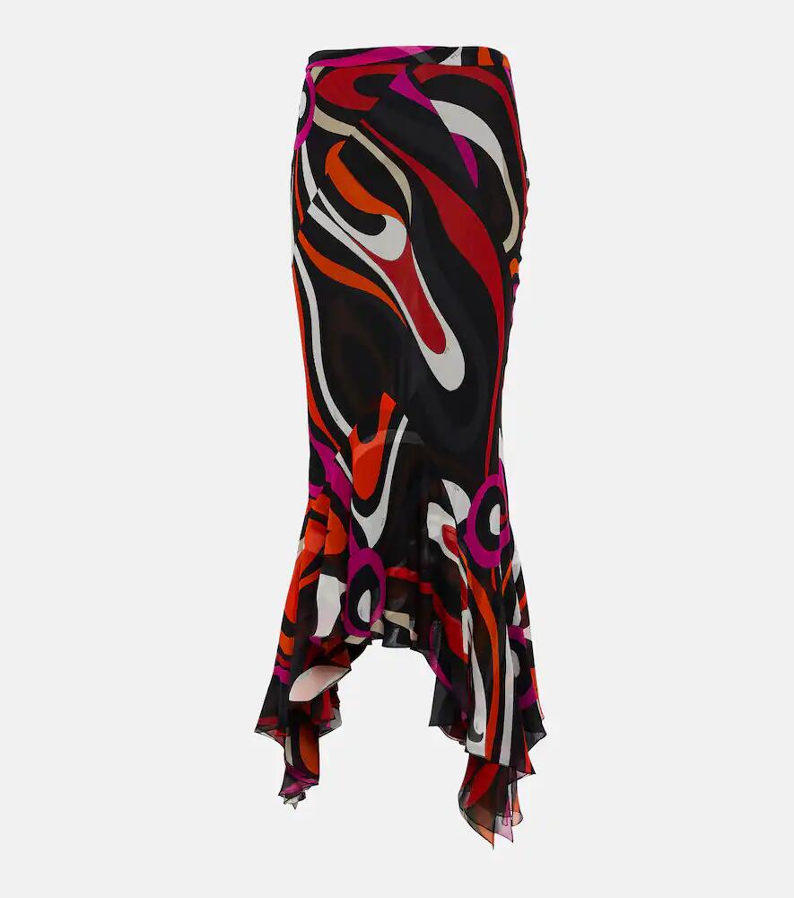 Pucci Marmo silk crepon maxi skirt Cover