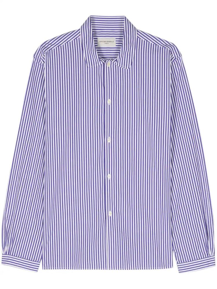 Officine Generale Eloan striped shirt - White Cover