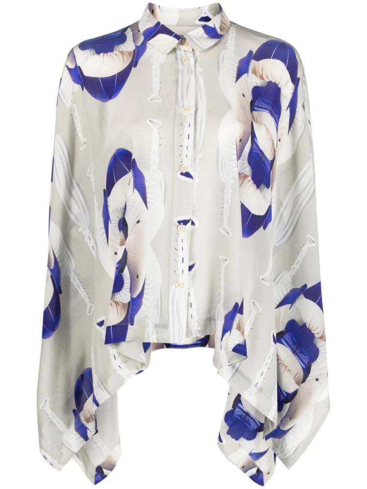 Henrik Vibskov Square abstract-print shirt - Neutrals Cover