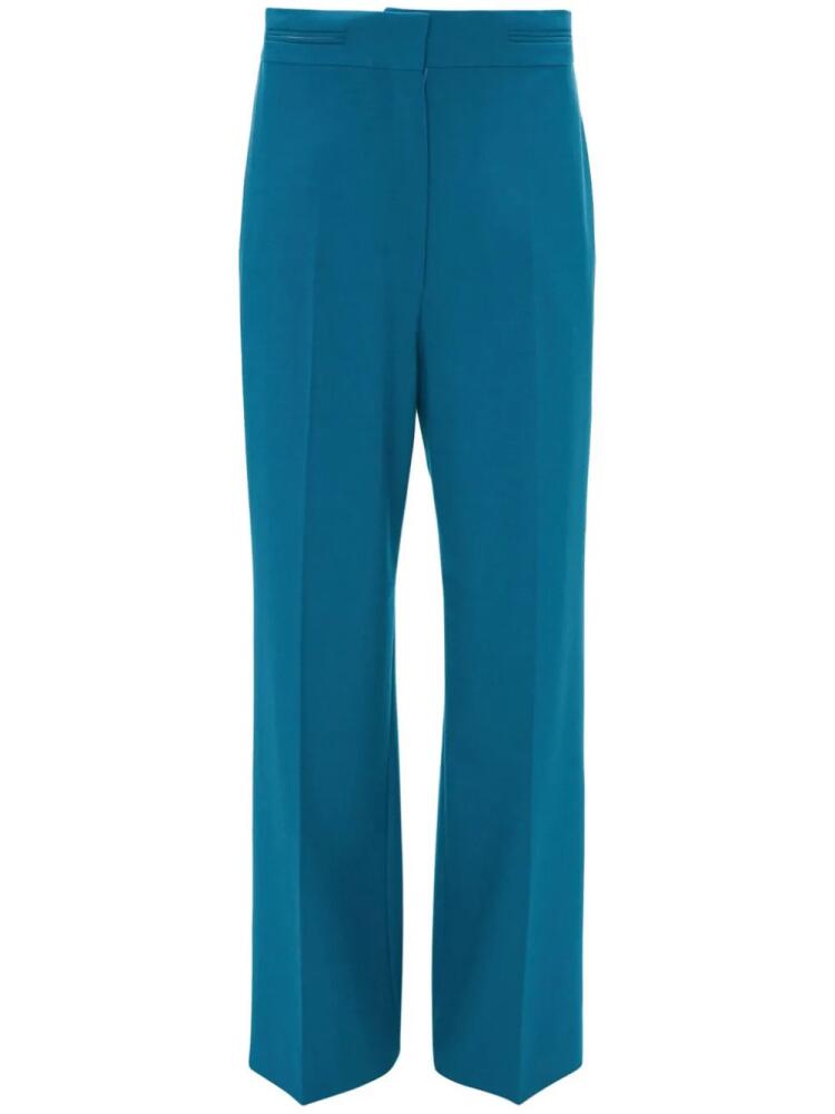 Victoria Beckham waistband-detail straight-leg trousers - Blue Cover