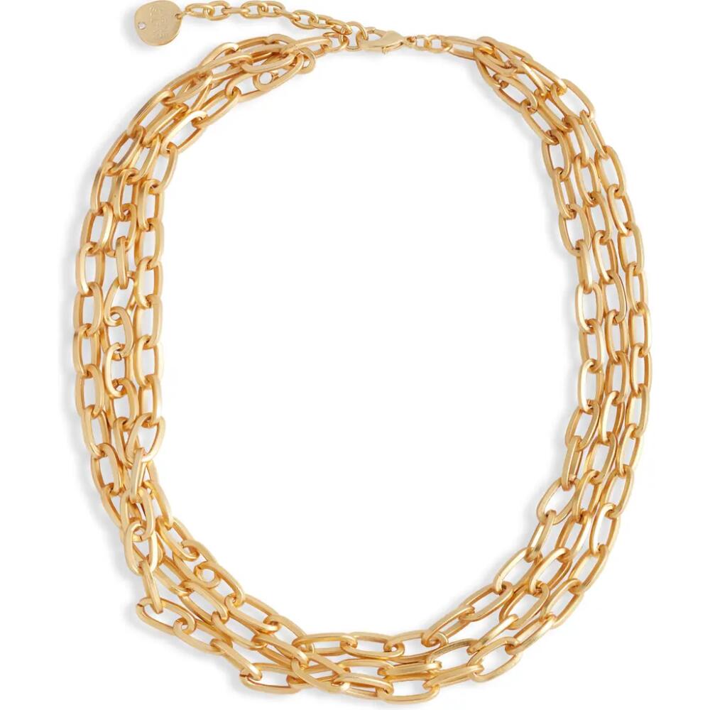 Karine Sultan Layered Chain Necklace in Gold Cover