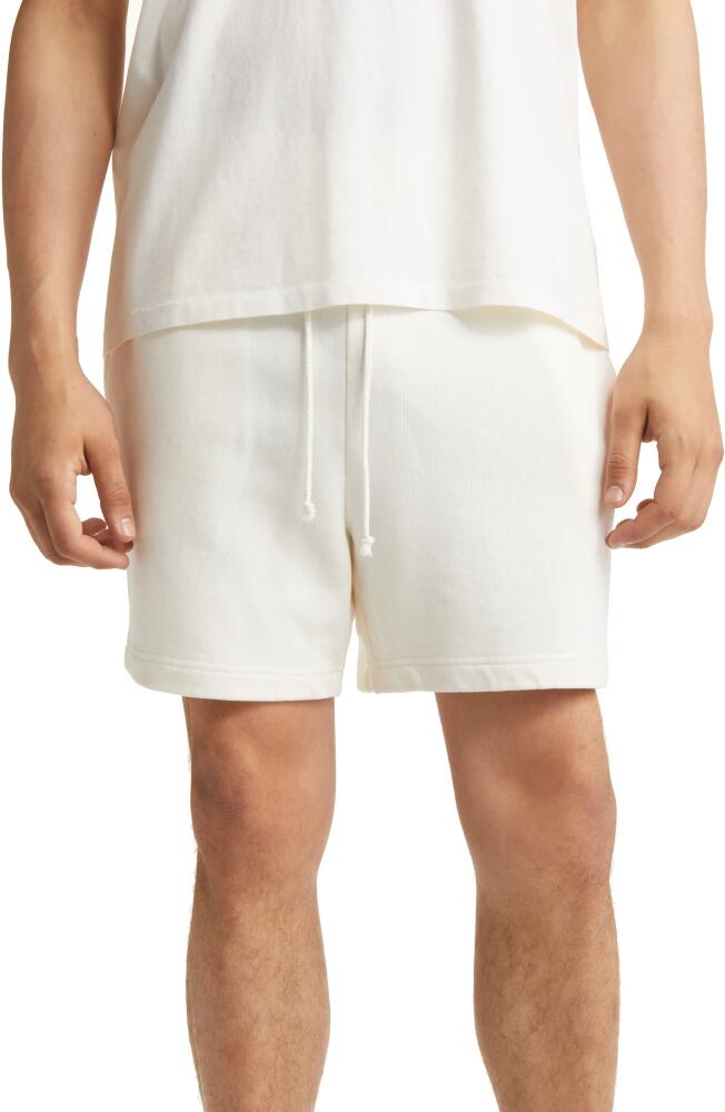 Elwood Core Organic Cotton Brushed Terry Sweat Shorts in White Cover