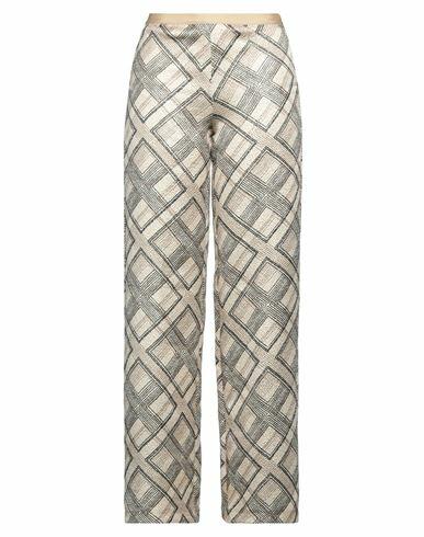 Siyu Woman Pants Beige Wool, Lurex, Silk, Nylon, Cotton Cover