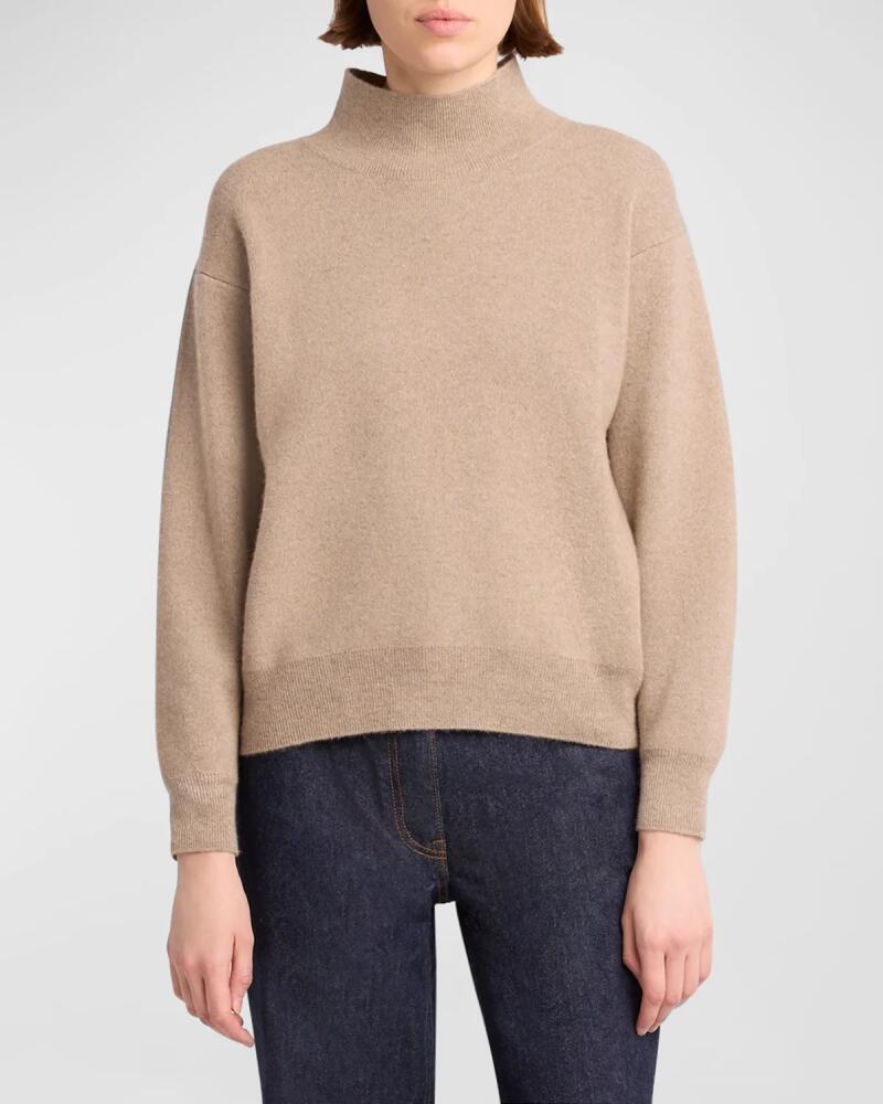 THE ROW Hibem Mock-Neck Cashmere Sweater Cover