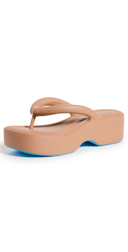 Melissa Free Platform Flip Flops Brown/Blue Cover