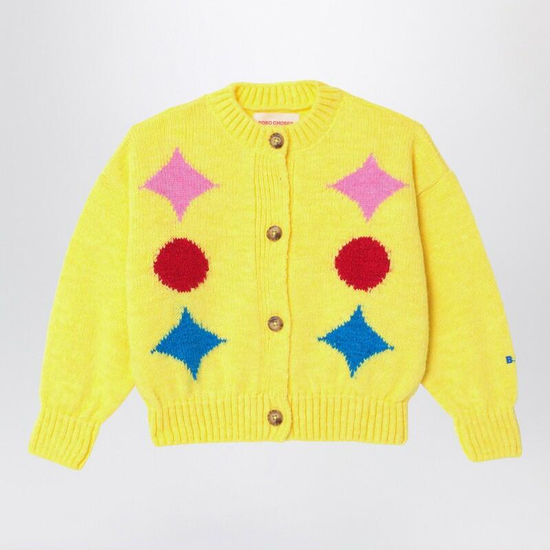 Bobo Choses Yellow cardigan with inlay Cover