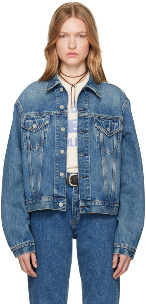 Re/Done Blue 'The Mel Trucker' Denim Jacket Cover