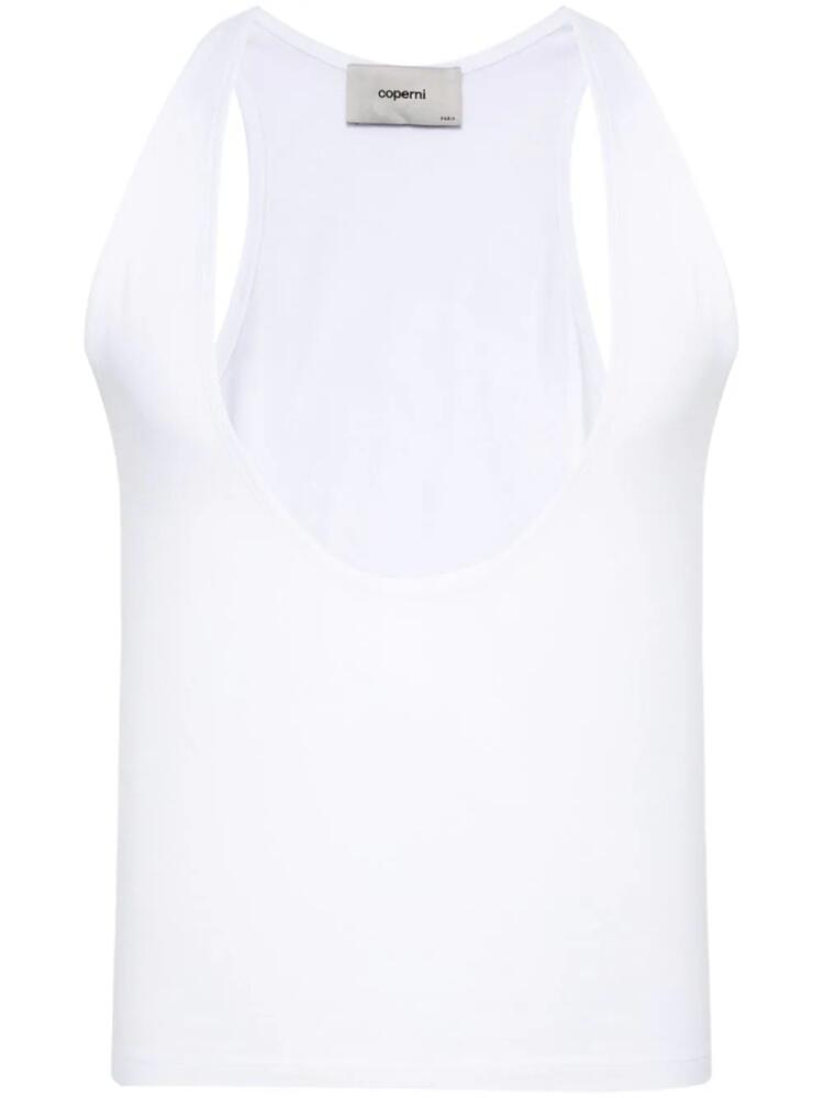 Coperni plunging U-neck tank top - White Cover