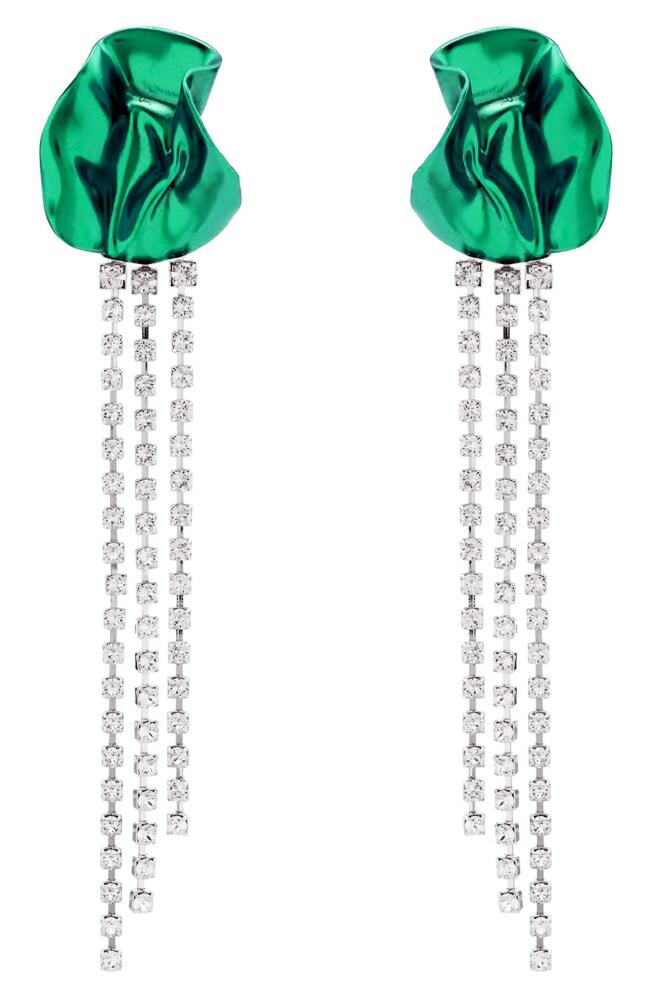 Sterling King Georgia Crystal Drop Earrings in Emerald Cover