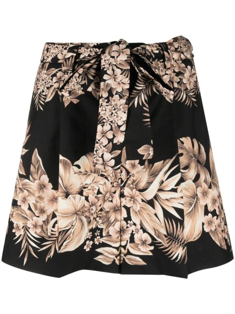 TWINSET floral-print detail shorts - Black Cover