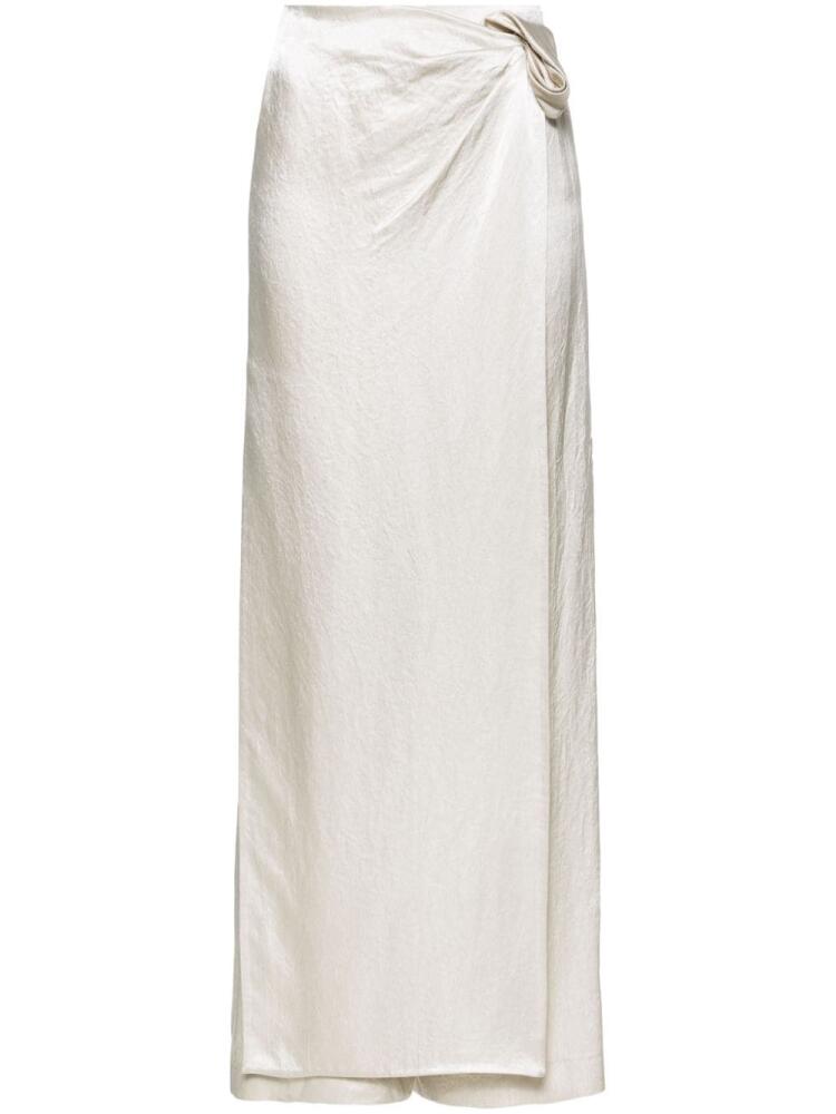 Nanushka Kehlani draped-detail palazzo pants - Neutrals Cover