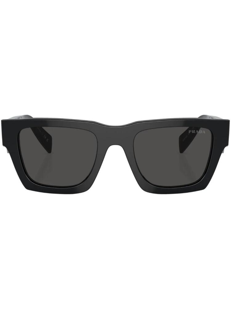 Prada Eyewear logo-lettering square sunglasses - Black Cover