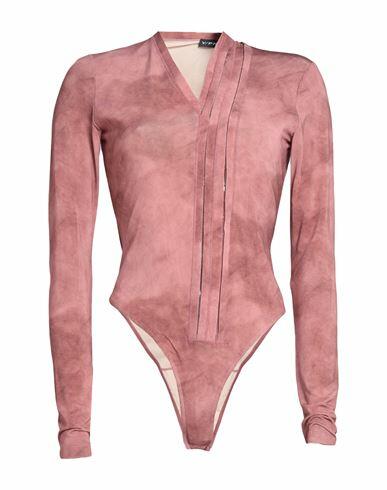 Y/project Woman Bodysuit Pastel pink Viscose, Elastane Cover