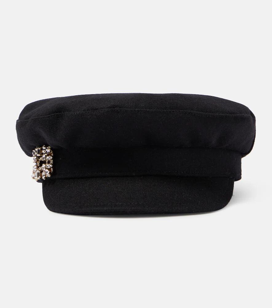 Roger Vivier Embellished wool-blend hat Cover