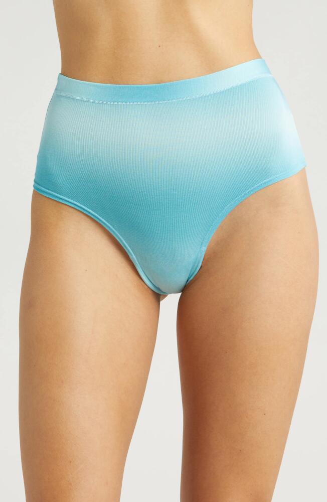 MeUndies FeelFree High Waist Briefs in Blue Ombre Cover