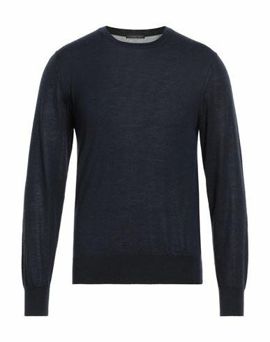 Thomas Reed Man Sweater Midnight blue Cashmere, Silk Cover