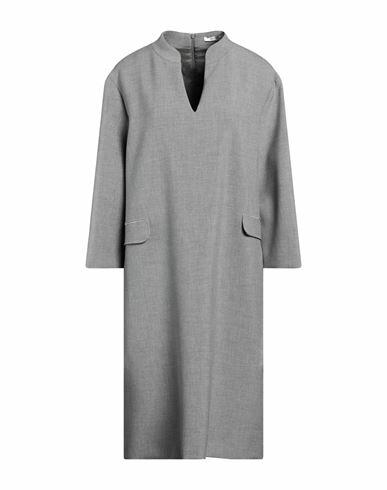 Peserico Woman Midi dress Grey Polyester, Viscose, Cotton, Elastane, Silk Cover