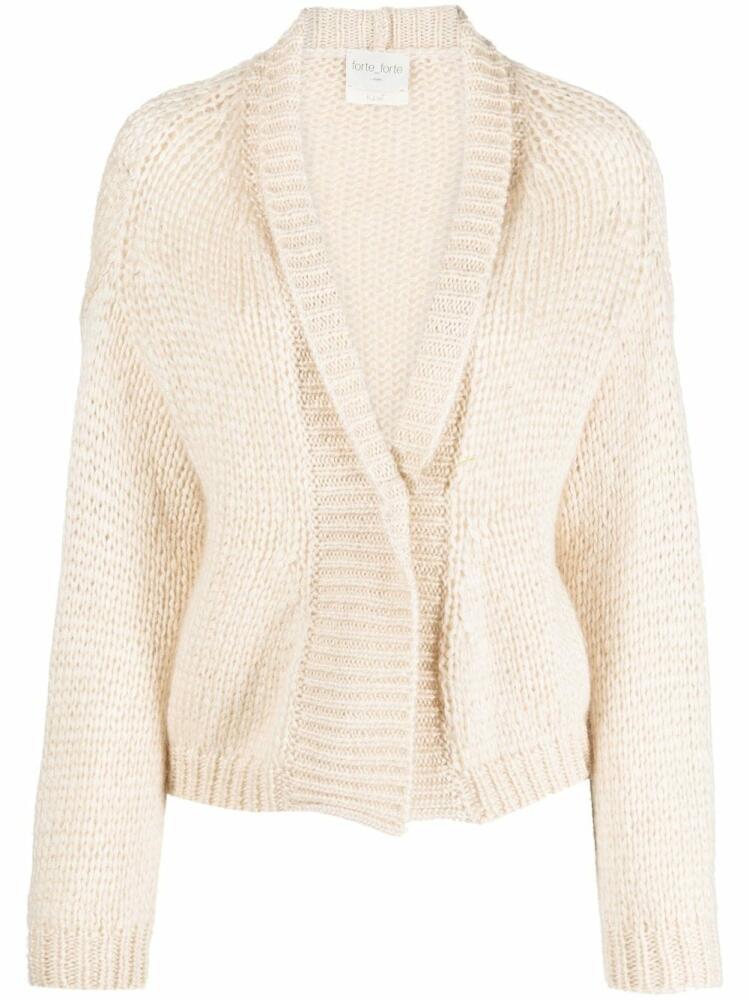 Forte Forte V-neck chunky-knit cardigan - Neutrals Cover