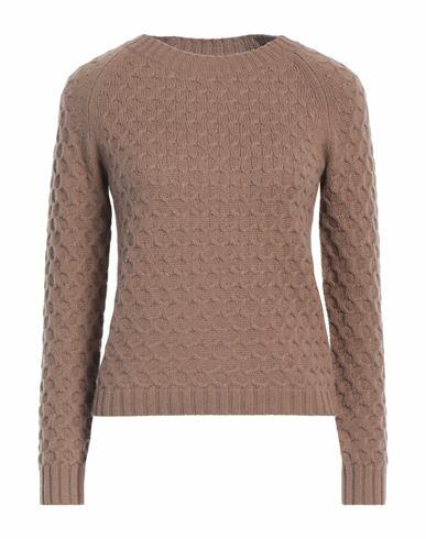 Max Mara Studio Woman Sweater Khaki Wool, Cashmere Cover