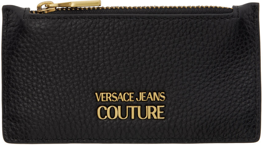 Versace Jeans Couture Black Logo Card Holder Cover