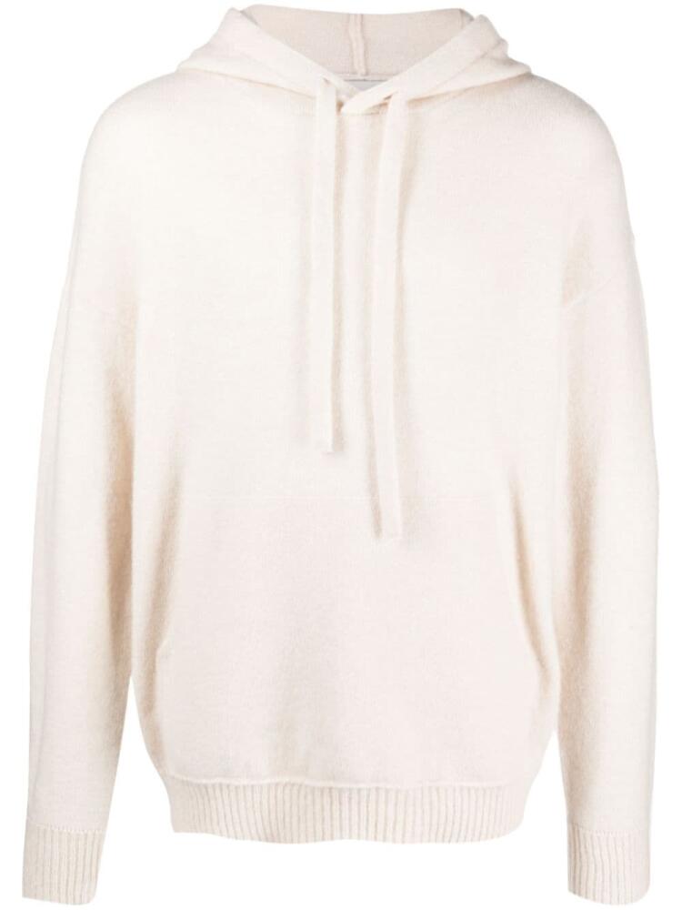 Laneus drawstring-hood knitted jumper - Neutrals Cover