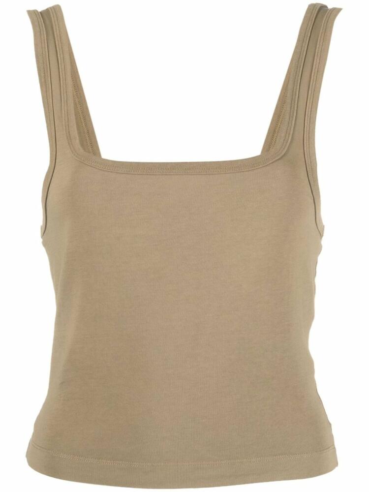 ENTIRE STUDIOS cropped organic-cotton tank top - Brown Cover