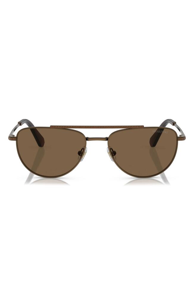 Swarovski 53mm Square Sunglasses in Bronze Cover