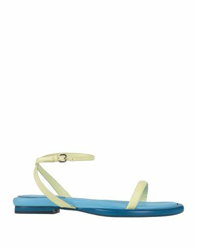 Patrizia Pepe Woman Sandals Light green Leather Cover