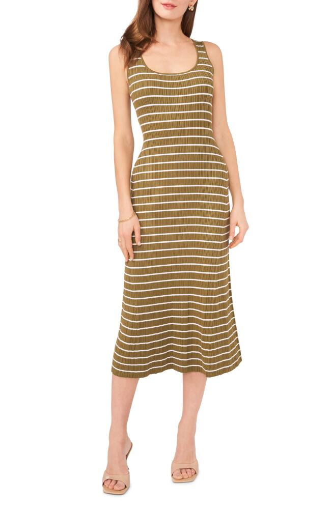 halogen(r) Stripe Knit Tank Dress in Olive Drab Cover