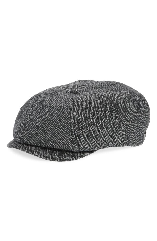 Brixton Brood Driving Cap in Grey/black Cover