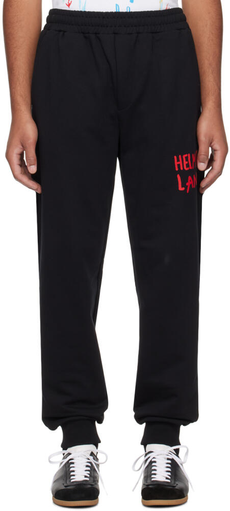 Helmut Lang Black Printed Sweatpants Cover