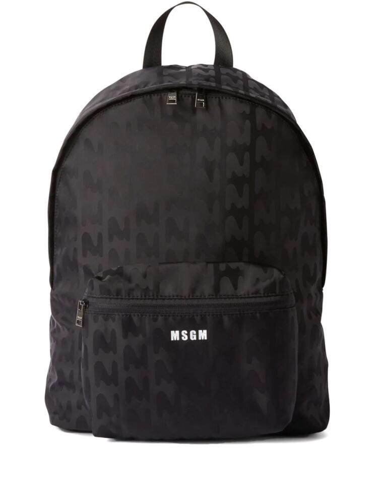 MSGM logo-print backpack - Black Cover