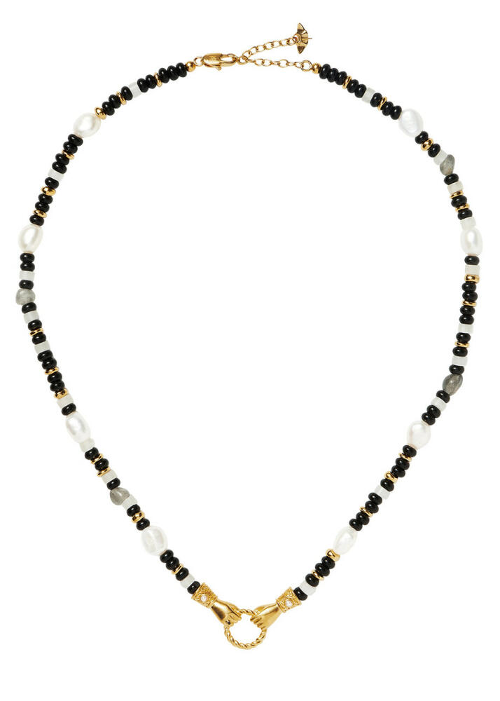 Missoma X Harris Reed In Good Hands Beaded Necklace - Black - Cover