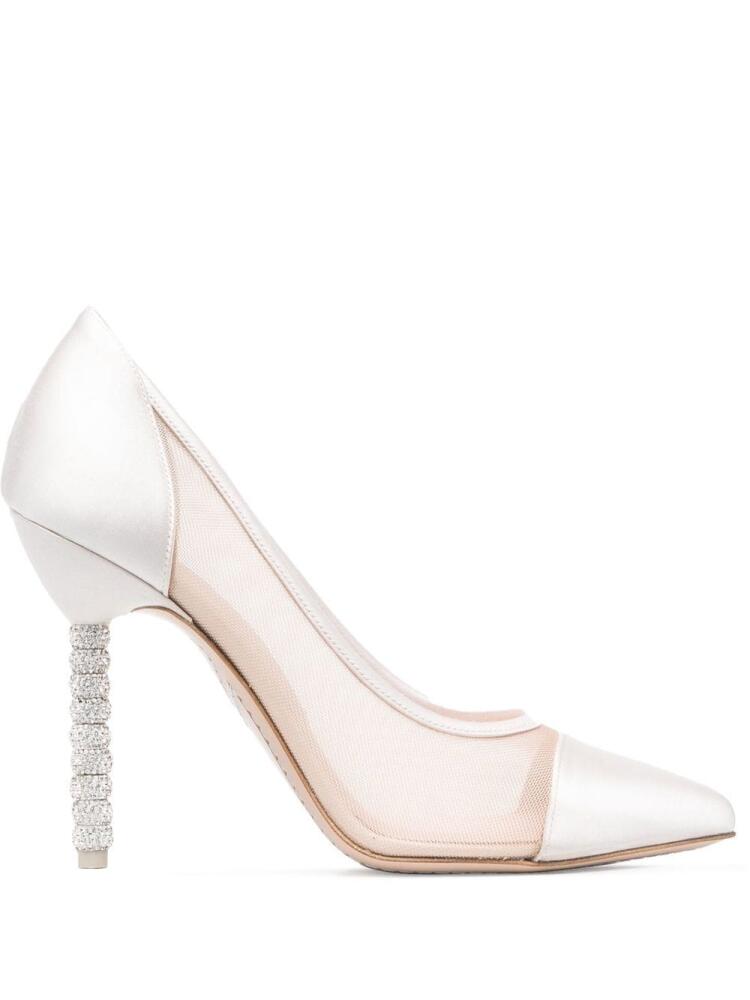 Sophia Webster Jasmine 110mm pointed pumps - Neutrals Cover