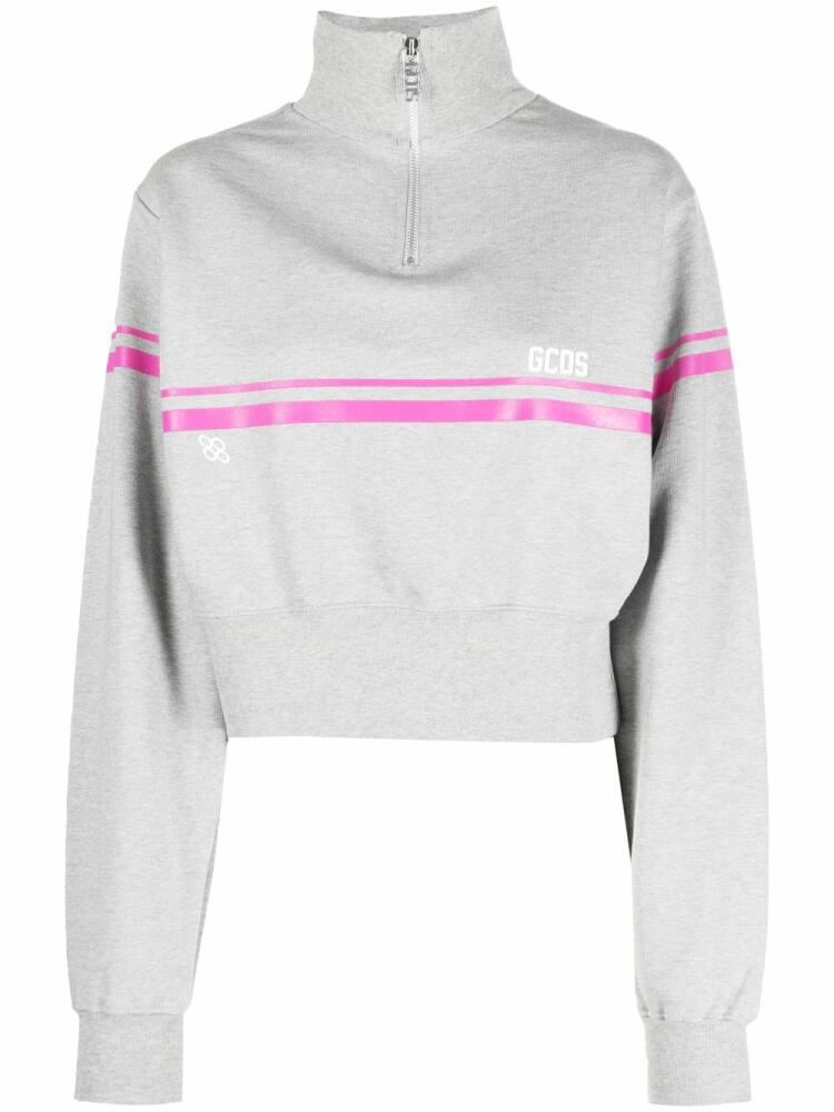 GCDS half-zip sweatshirt - Grey Cover