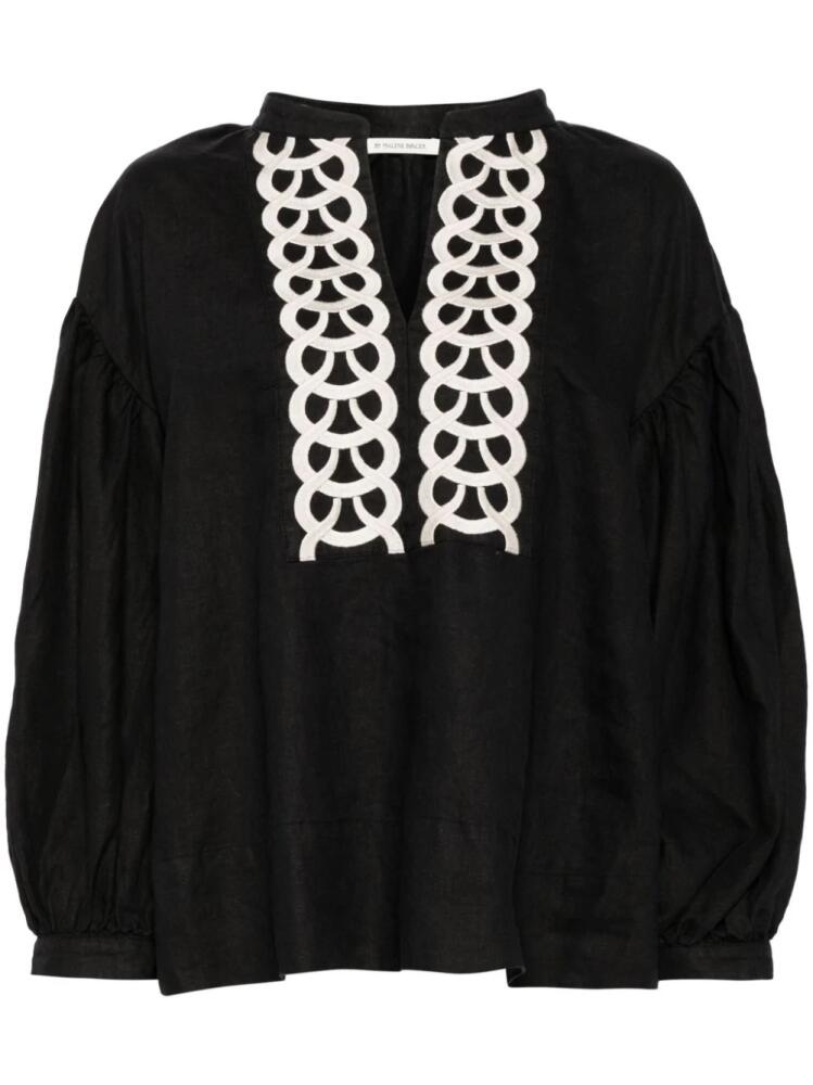 By Malene Birger Cadmus linen blouse - Black Cover