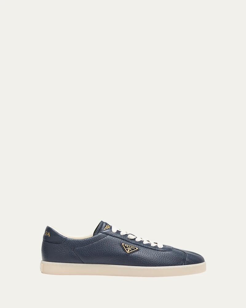 Prada Men's Lane Deerskin Low-Top Sneakers Cover