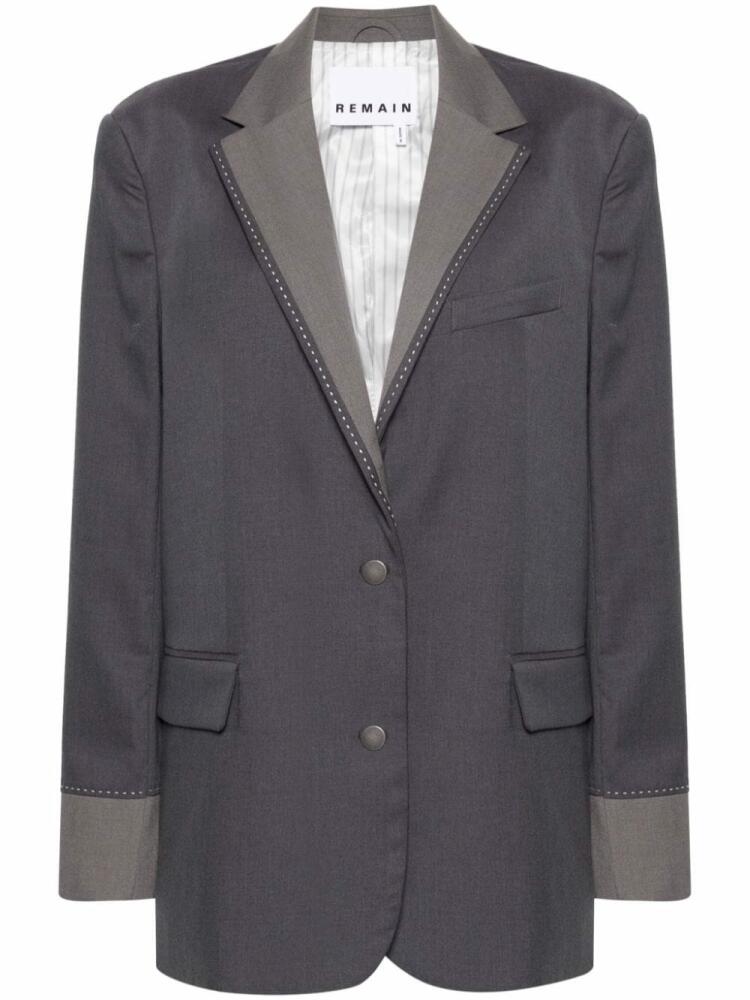 REMAIN single-breasted oversize blazer - Grey Cover